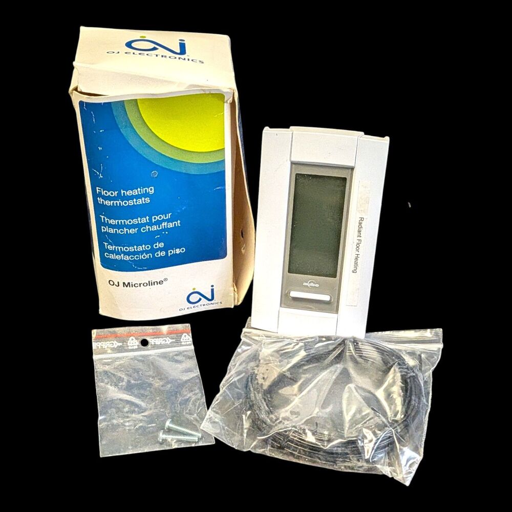 Aube TH115-A-240D-B Programmable Electronic Thermostat Supply Volts 240 V 15A